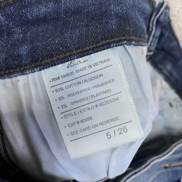 Kancan Jeans Womens High Rise Flare Jeans Blue Denim Frayed Hem Size 27 - Picture 6 of 14